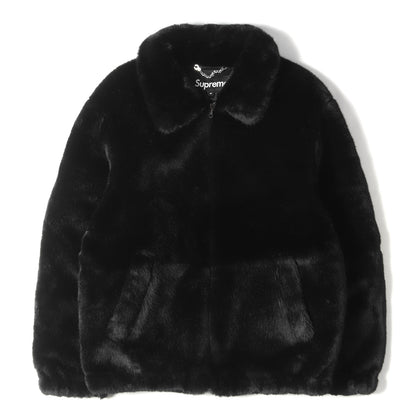 17SS バックロゴ フェイクファー ボンバージャケット(Faux Fur Bomber Jacket)