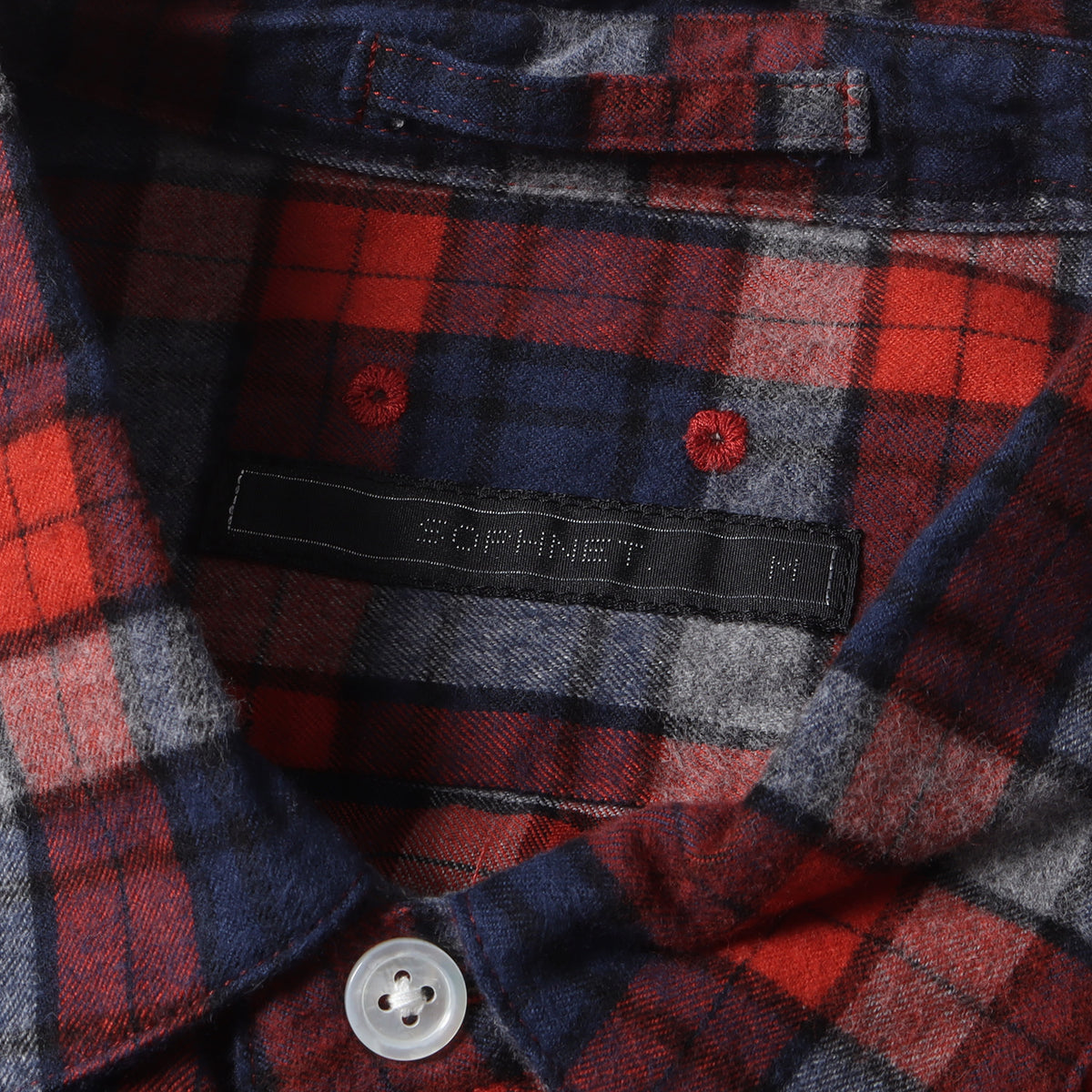 17AW ロングシルエット チェック フランネルシャツ(FLANNEL CHECK REGULAR COLLAR LONG SHIRT)
