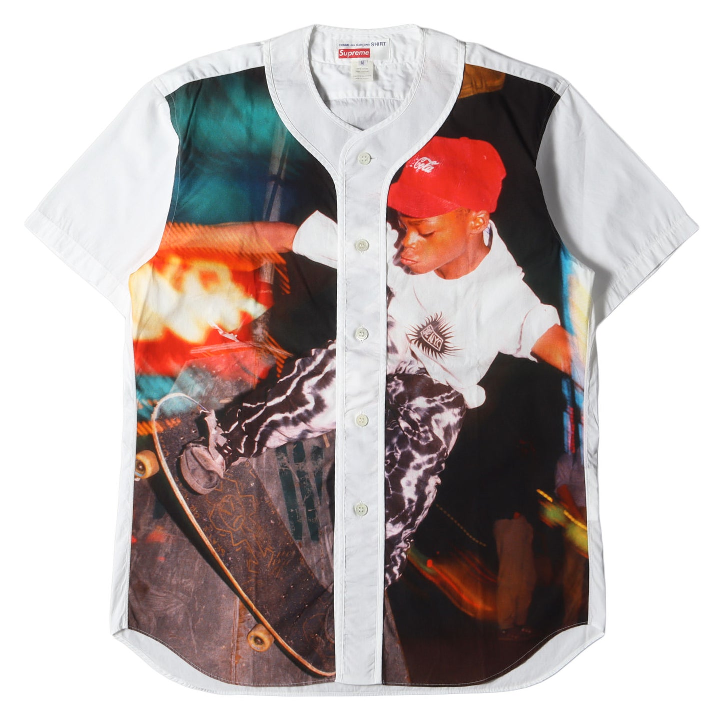 14SS ×COMME des GARCONS SHIRTS フォトプリント ベースボールシャツ(Baseball Shirt)