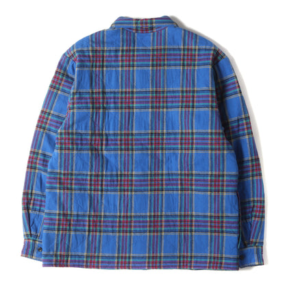 21AW スター刺繍 キルティング チェック ネルシャツ(Quilted Plaid Flannel Shirt)
