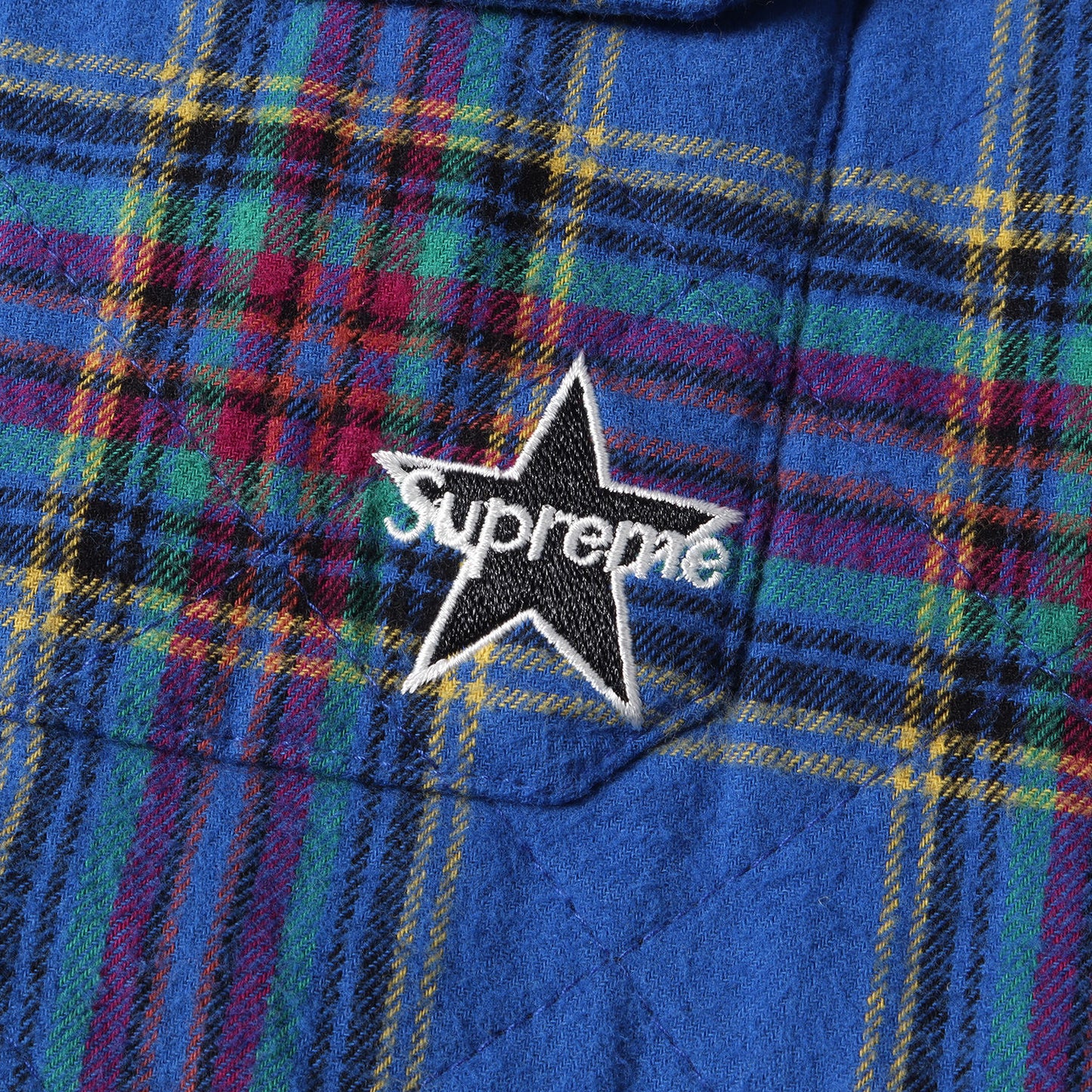21AW スター刺繍 キルティング チェック ネルシャツ(Quilted Plaid Flannel Shirt)