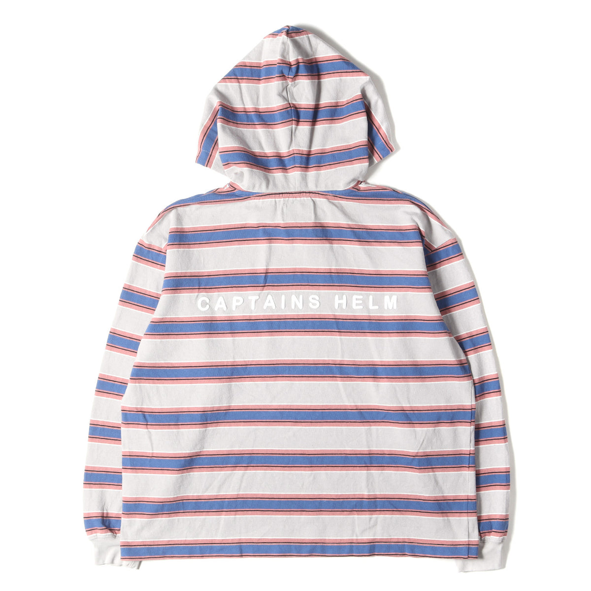 23SS フード付き ボーダー ヘビー ロングスリーブTシャツ / パーカー(BORDER HOODED TEE)