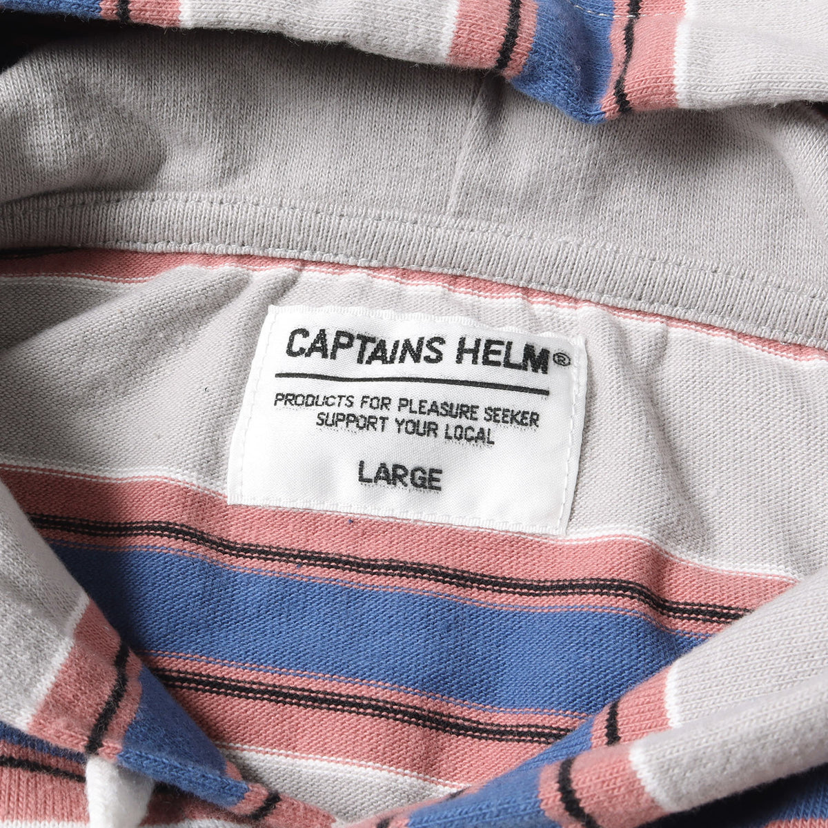 23SS フード付き ボーダー ヘビー ロングスリーブTシャツ / パーカー(BORDER HOODED TEE)