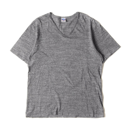 無地 Vネック 霜降り Tシャツ
