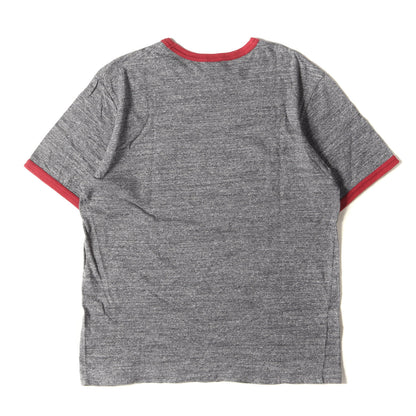 カレッジプリント 霜降り リンガー Tシャツ