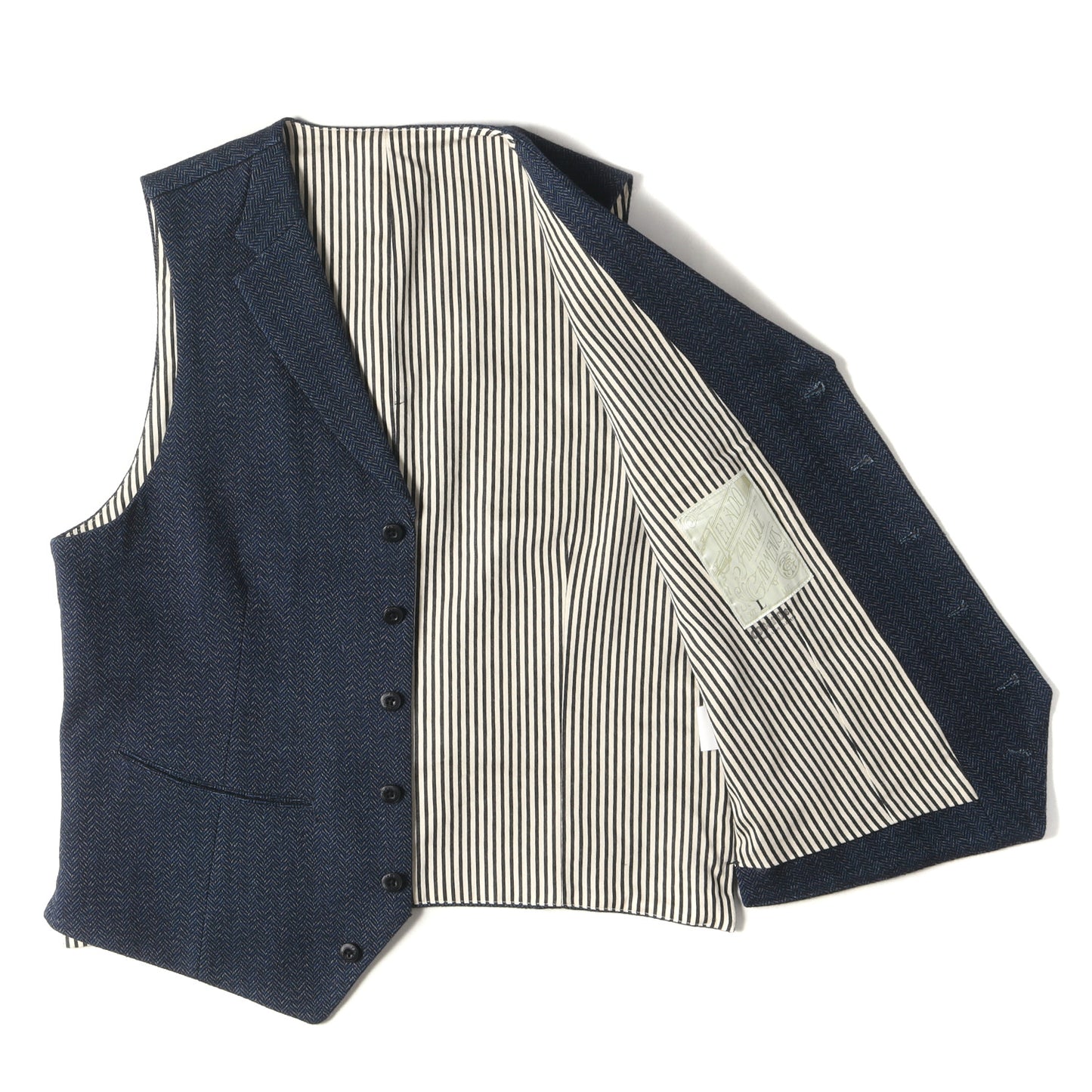 ×copano 86 撚り杢ヘリンボーン ハーレム ベスト(Herlem Vest)