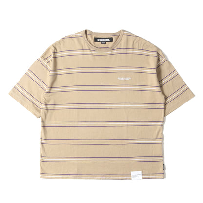 23SS オーバーサイズ ボーダー クルーネック Tシャツ(BORDER CREWNECK SS)