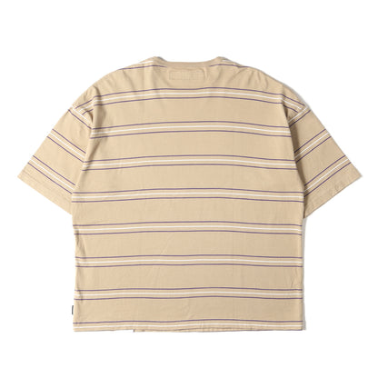 23SS オーバーサイズ ボーダー クルーネック Tシャツ(BORDER CREWNECK SS)