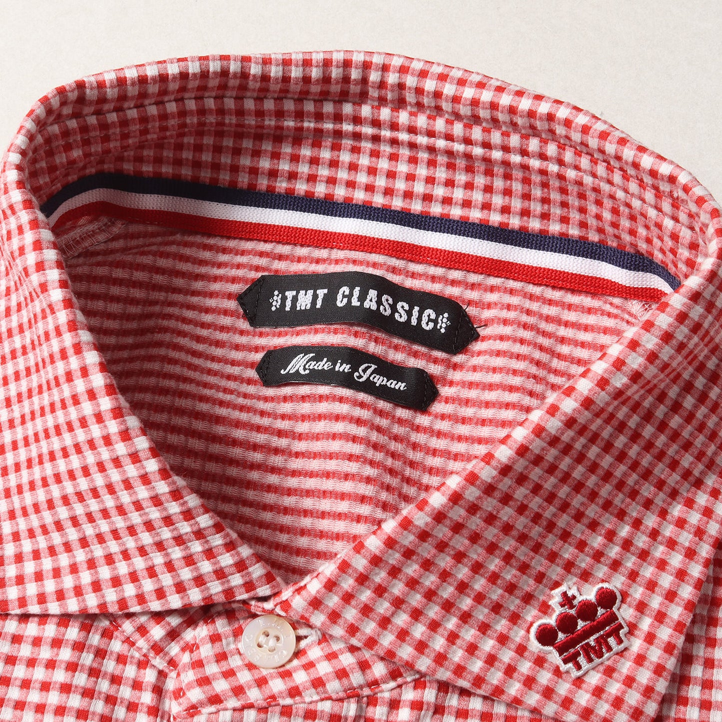 21SS ギンガムチェック ストレッチ シアサッカー ポロシャツ
