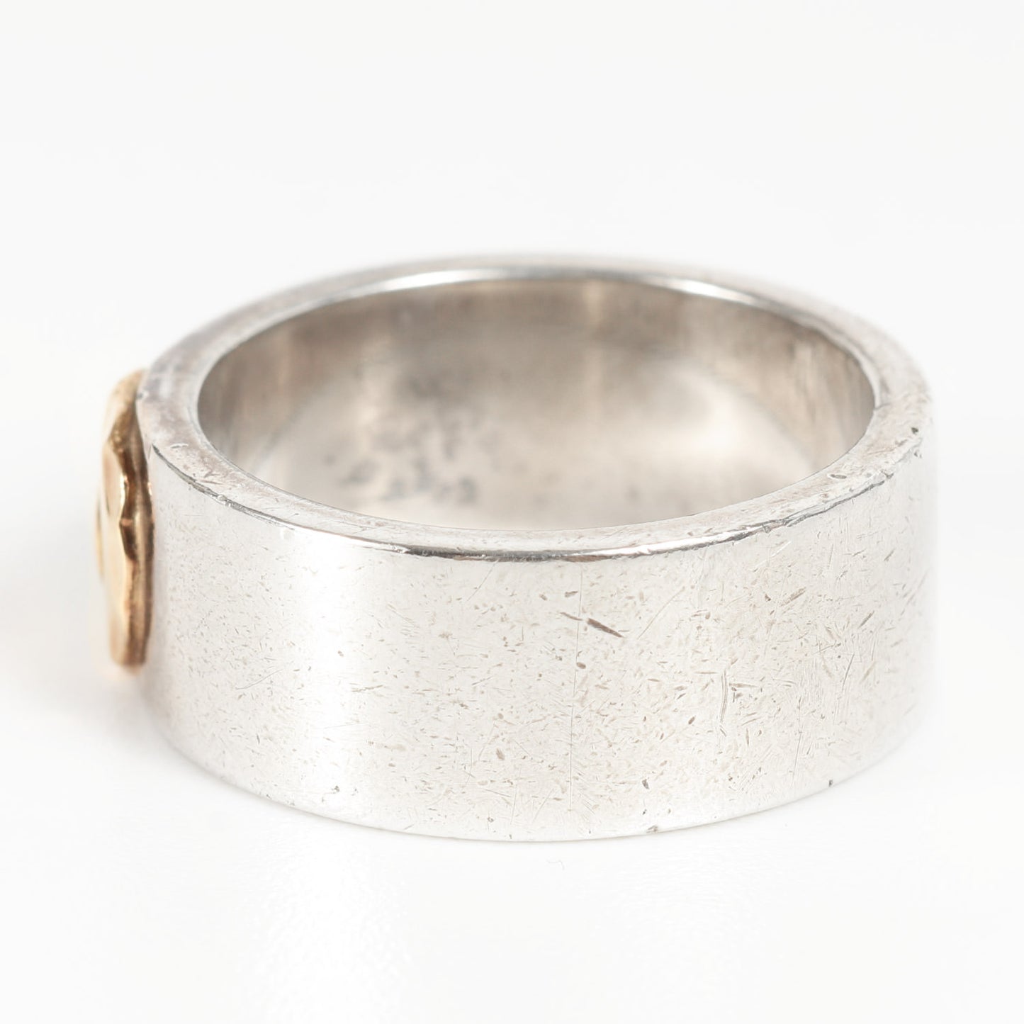 金メタル付き 平打ちリング