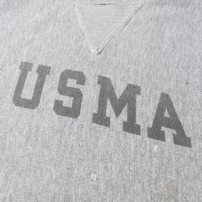 70s USMA 後期 単色タグ 前V リバースウィーブ スウェット