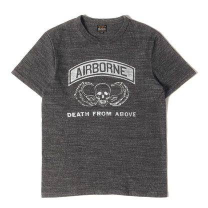 AIRBORNE ミリタリープリント 霜降り Tシャツ