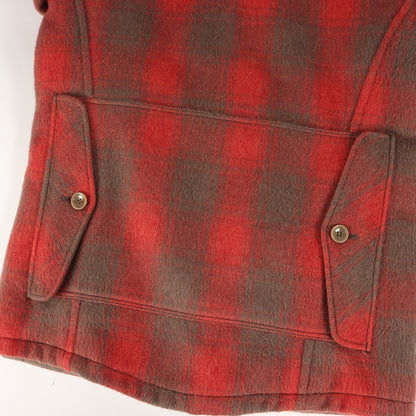 チェック メルトンウール 裏地キルティング ハンティングジャケット