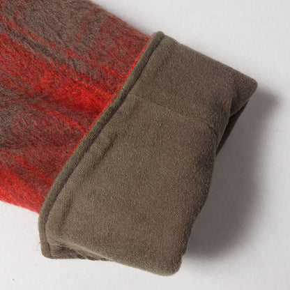 チェック メルトンウール 裏地キルティング ハンティングジャケット