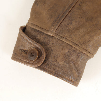 シアリングカラー ヴィンテージ加工 カウハイドレザー ジャケット