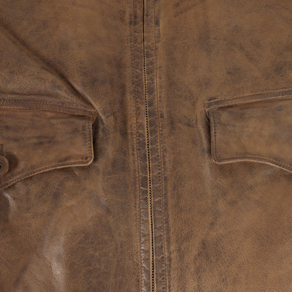 シアリングカラー ヴィンテージ加工 カウハイドレザー ジャケット