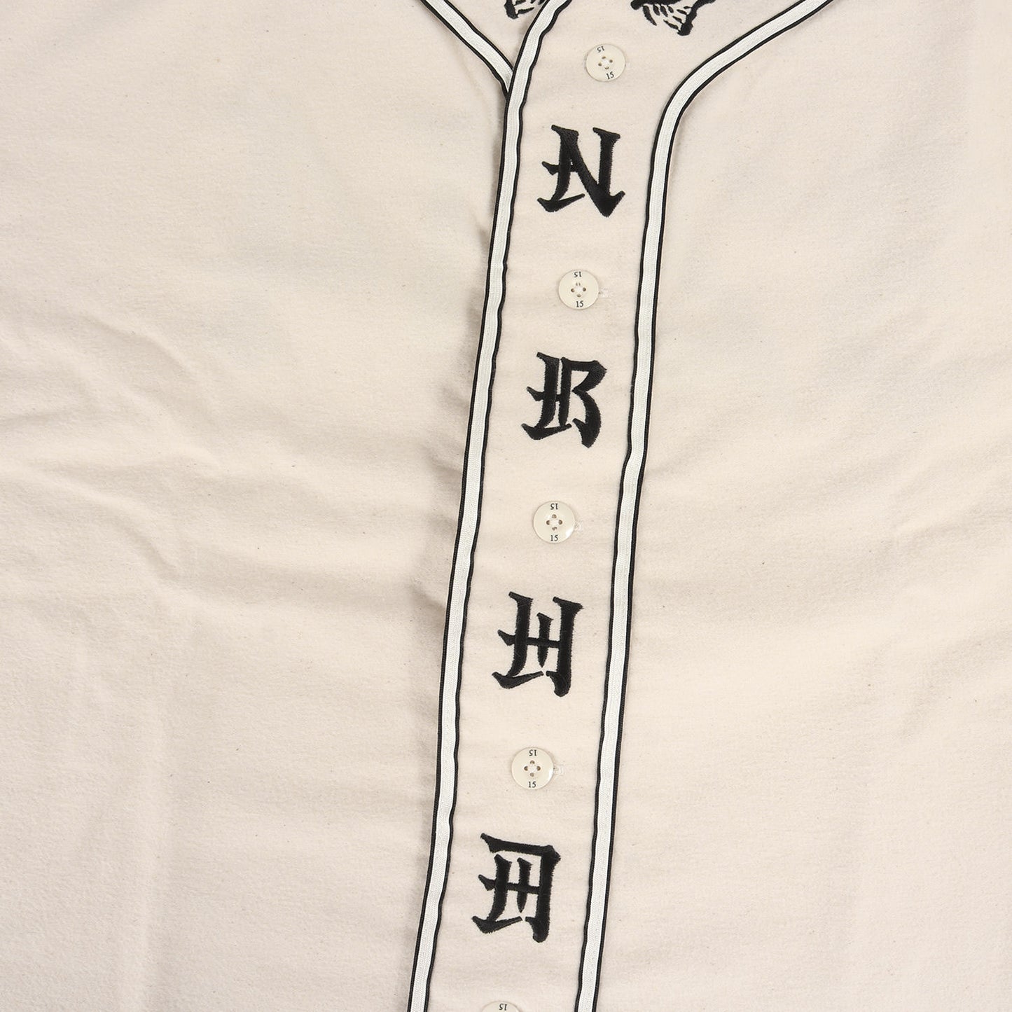 23AW ×CLOT ドラゴン刺繍 フランネル ベースボールシャツ(BB SHIRT SS)