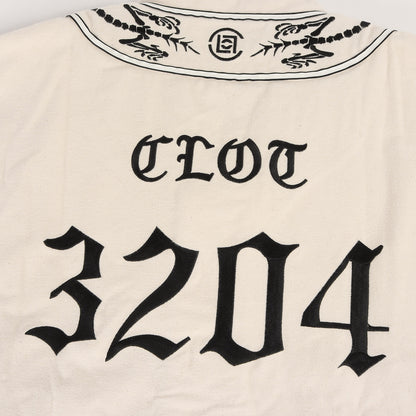 23AW ×CLOT ドラゴン刺繍 フランネル ベースボールシャツ(BB SHIRT SS)