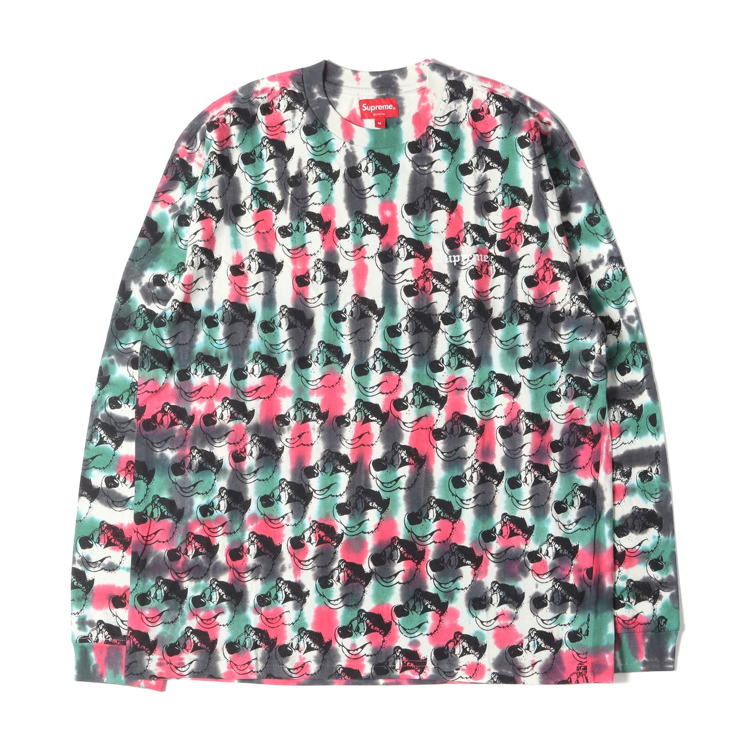 21SS タイダイ染め ベア 総柄プリント ロングスリーブ Tシャツ(Dyed Bear L/S Top)