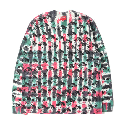 21SS タイダイ染め ベア 総柄プリント ロングスリーブ Tシャツ(Dyed Bear L/S Top)