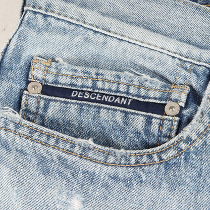 クラッシュリペア加工 スリム デニムパンツ(DIN-4 DAMAGE JEANS)
