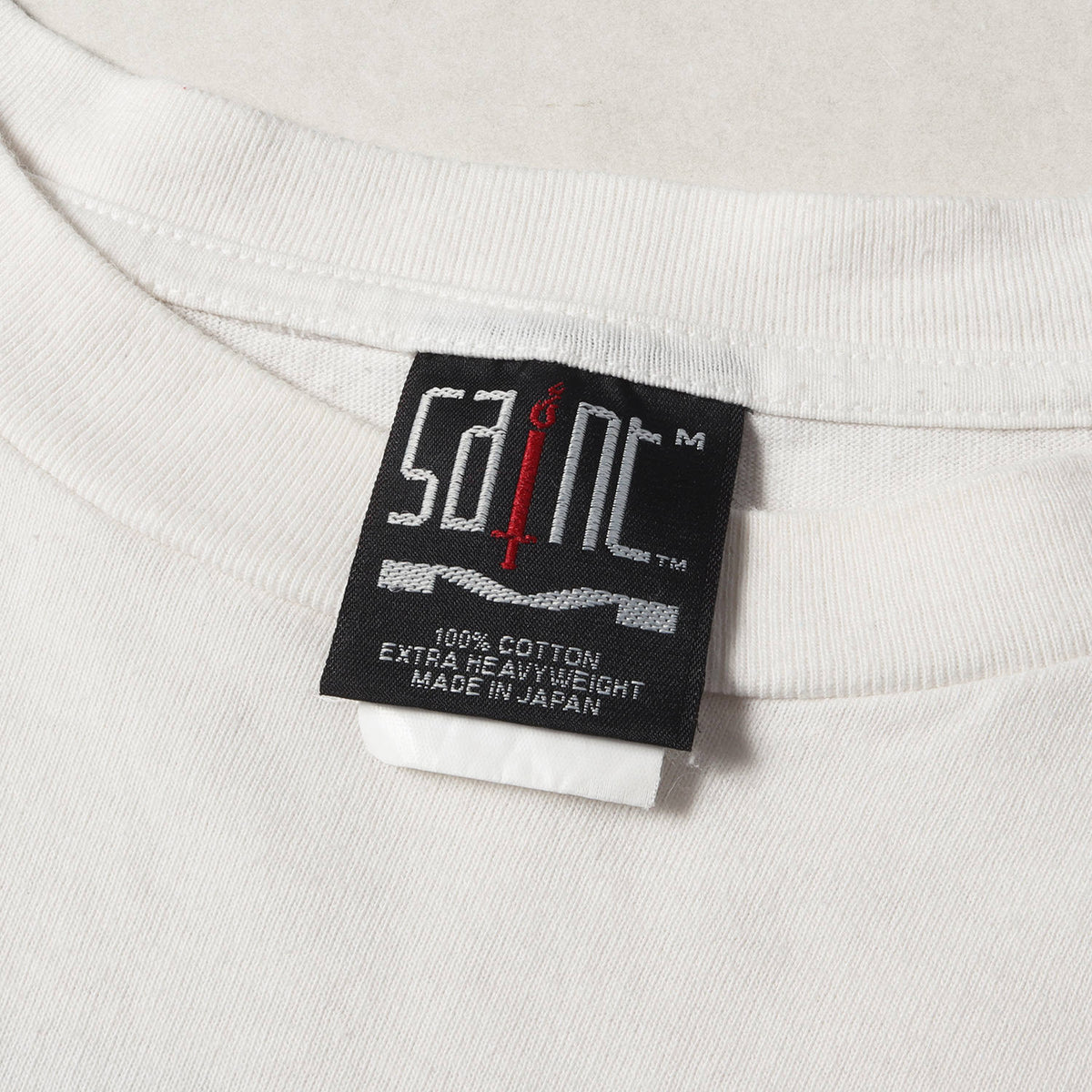 SAINT MICHAEL (セントマイケル) 21SS ヴィンテージ加工ブランドロゴT 