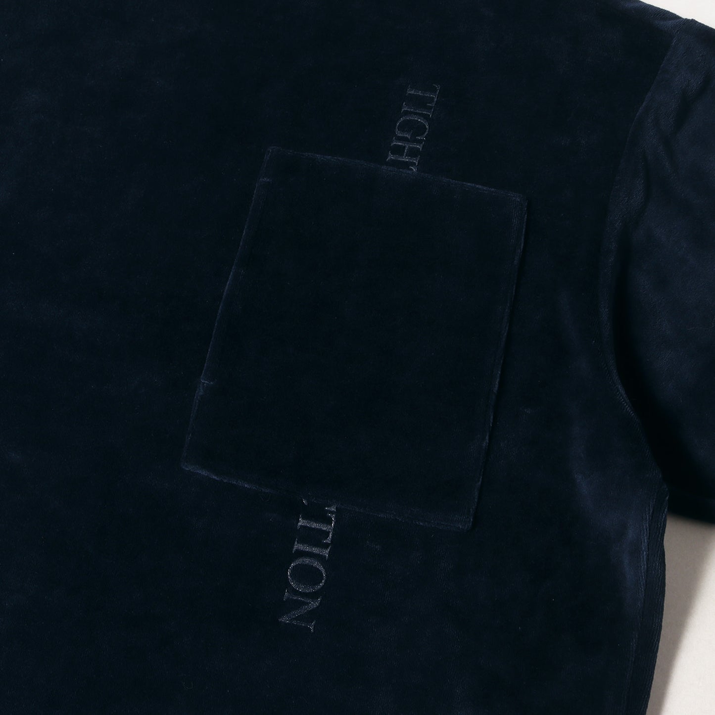 23AW シリコンプリント ベロア Tシャツ / 半袖スウェット(STRAIGHT UP VELOUR T-SHIRT)