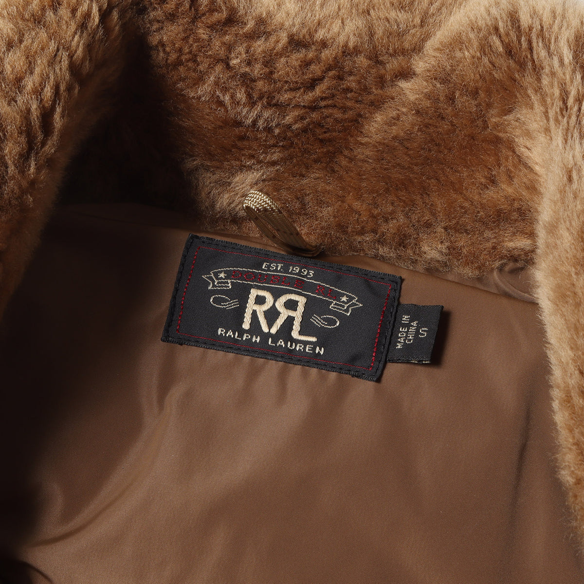 RRL (ダブルアールエル) 襟ムートン ヴィンテージ加工 ディアスキン 