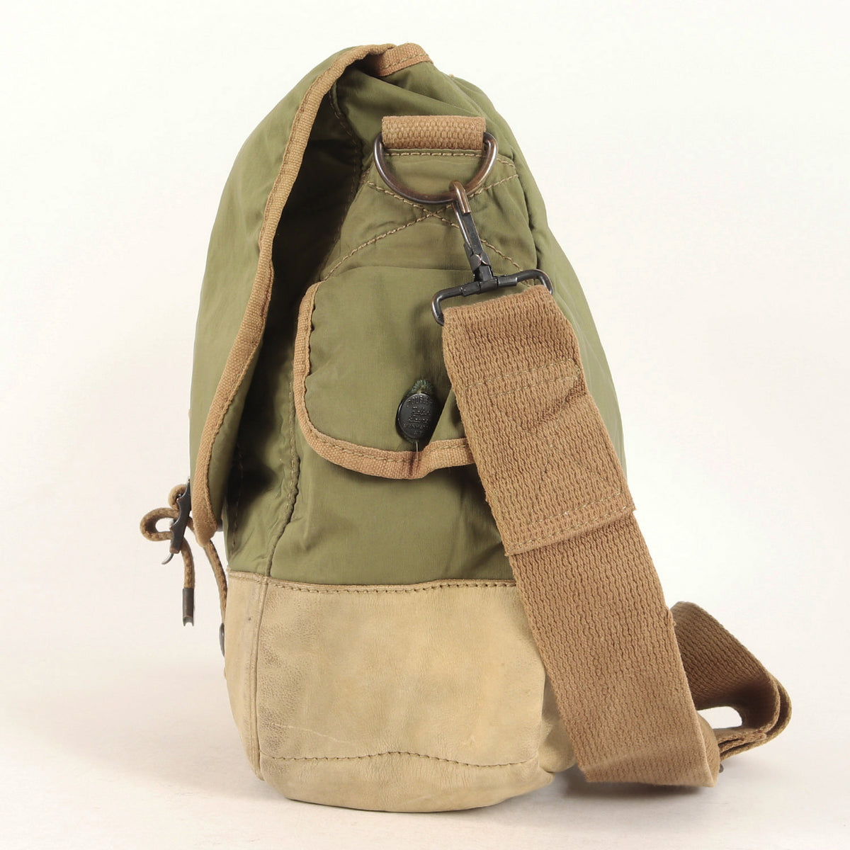 RRL (ダブルアールエル) ヌバックレザー コンビ ナイロン ショルダー 