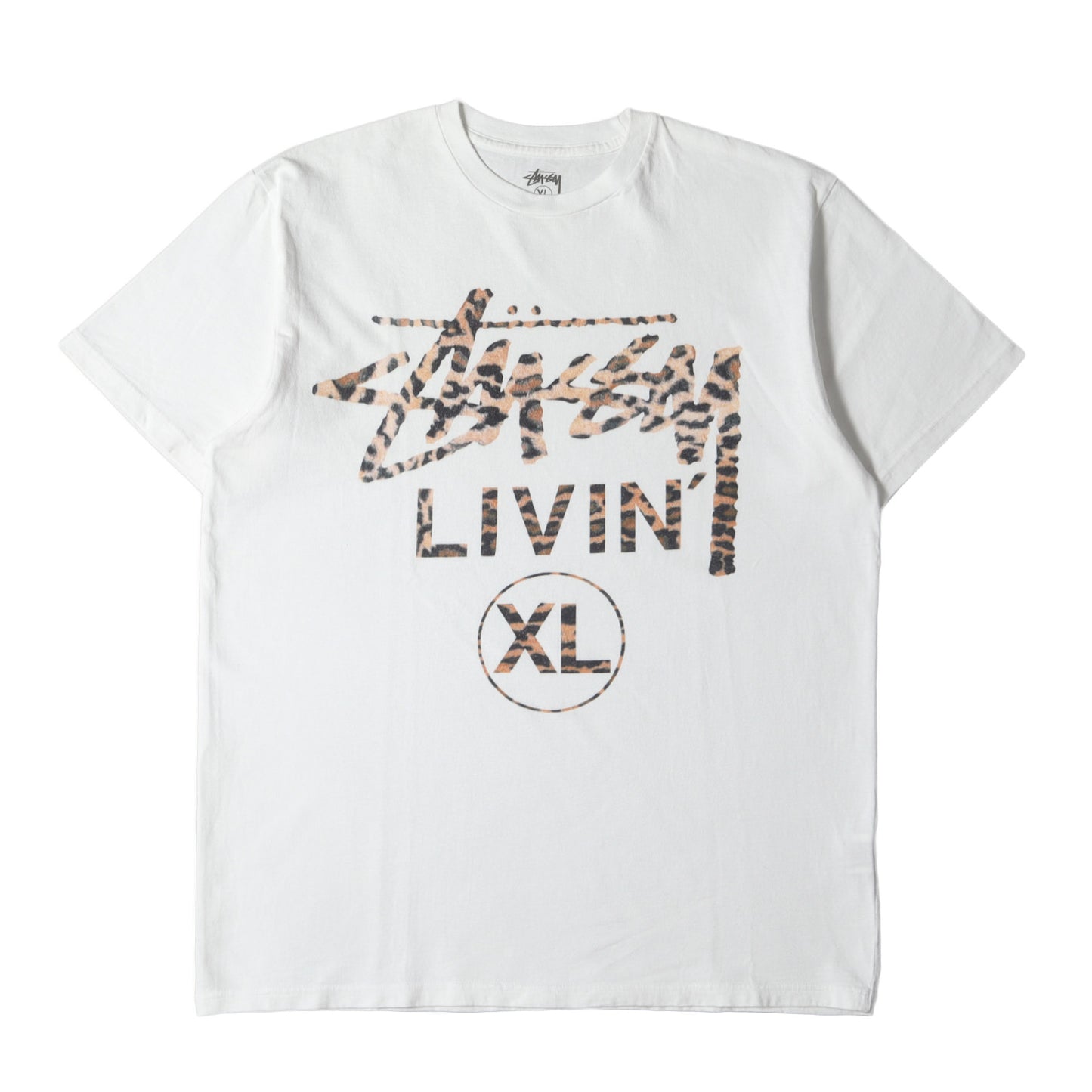 レオパード LIVINロゴ クルーネック Tシャツ