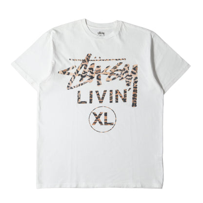 レオパード LIVINロゴ クルーネック Tシャツ