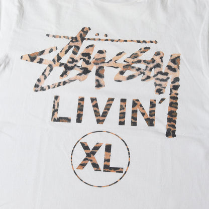 レオパード LIVINロゴ クルーネック Tシャツ