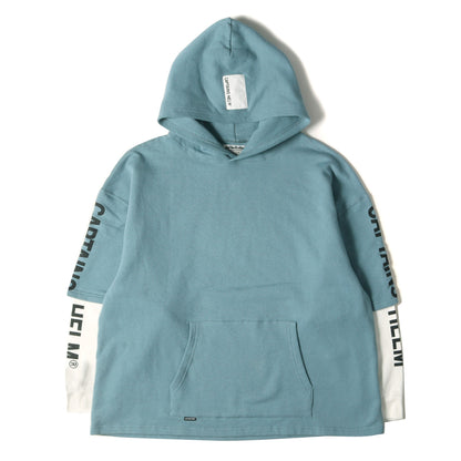 23AW レイヤード スウェットパーカー(2TONE LAYERED HOODIE)