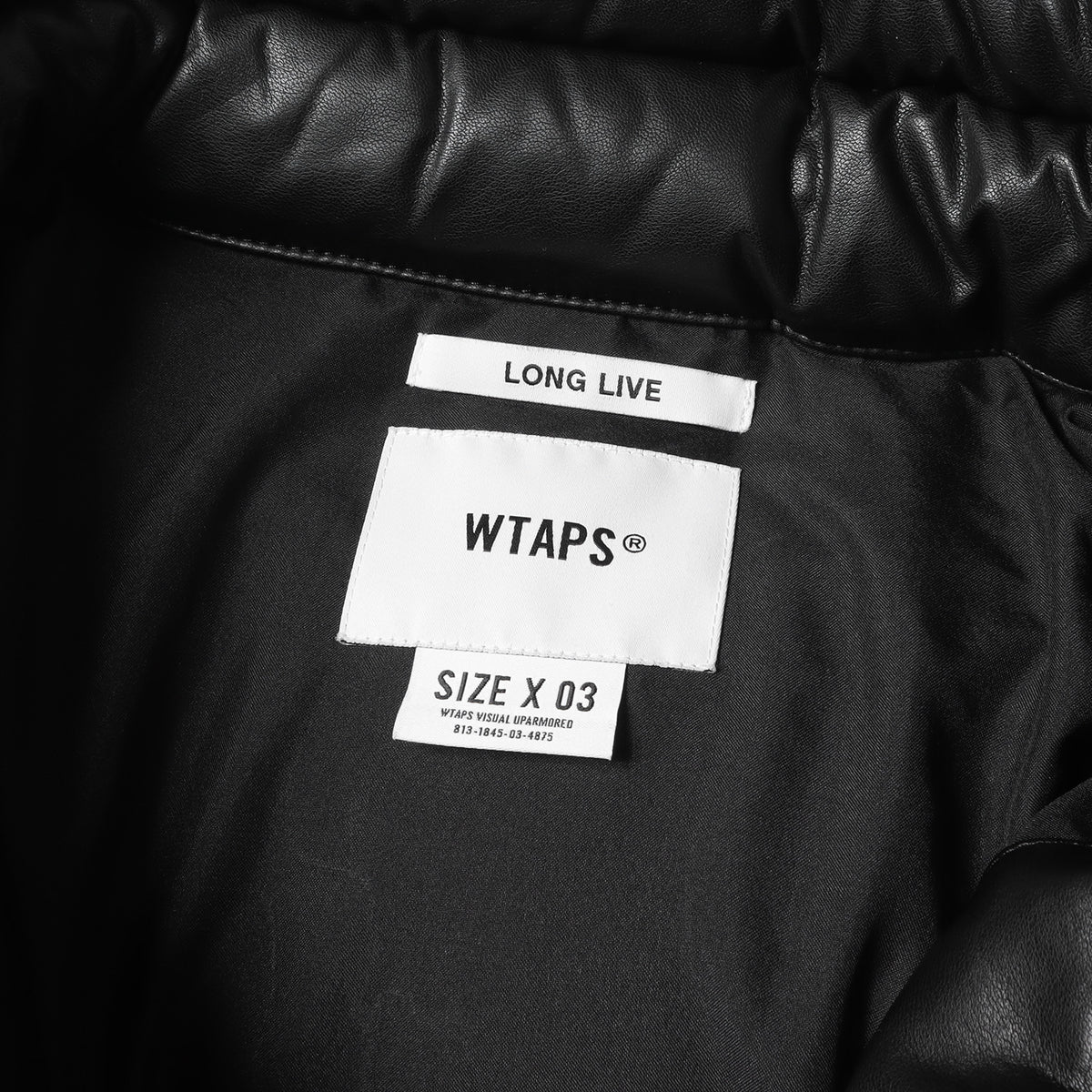 WTAPS (ダブルタップス) 21AW フェイクレザー 中綿 ジップ ジャケット 