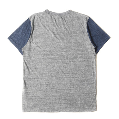 チェーン刺繍ロゴ 2トーン ポケット Tシャツ