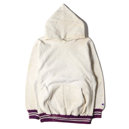 90s 刺繍タグ 目無し リブライン リバースウィーブ スウェットパーカー(USA製)