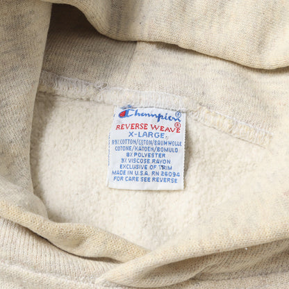 90s 刺繍タグ 目無し リブライン リバースウィーブ スウェットパーカー(USA製)