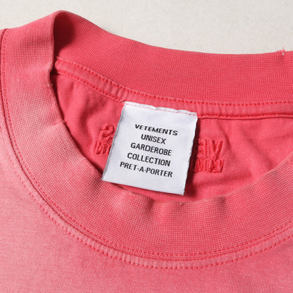 23SS ダメージ加工 メッセージロゴ オーバーサイズ Tシャツ(Not Doing Shit Today T-shirt)