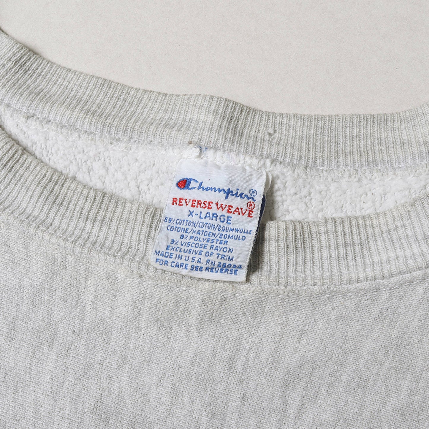 90s 刺繍タグ リバースウィーブ カレッジ スウェット(USA製 / ノースイースタン大学モデル)