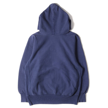 90s 刺繍タグ 目付き 無地 リバースウィーブ スウェットパーカー(USA製)