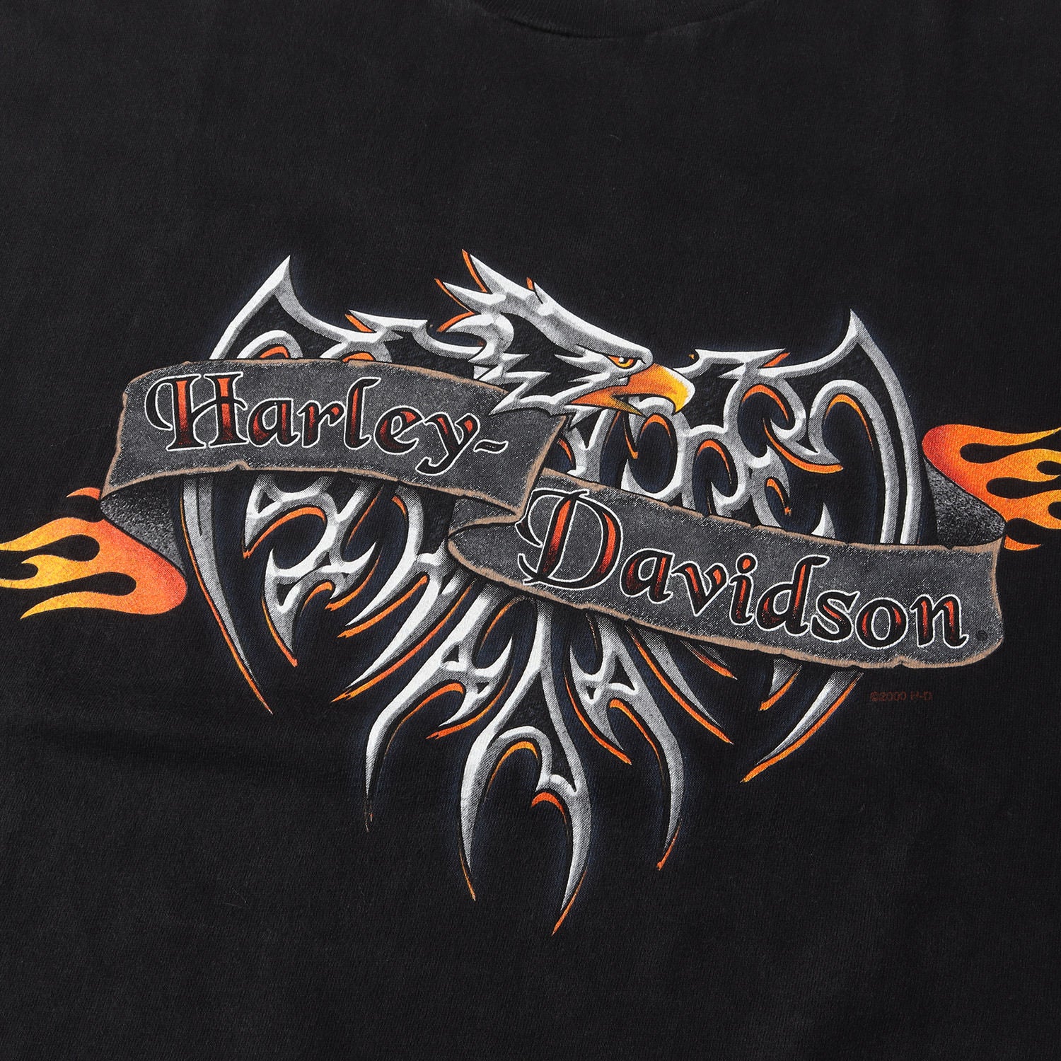 HARLEY-DAVIDSON (ハーレーダビッドソン) 00s R.K.STRATMAN イーグル エンブレム Tシャツ(USA製 /  Hanesボディ) / ファイヤー フレイム – ブランド古着の通販・買取 | BEEGLE by Boo-Bee