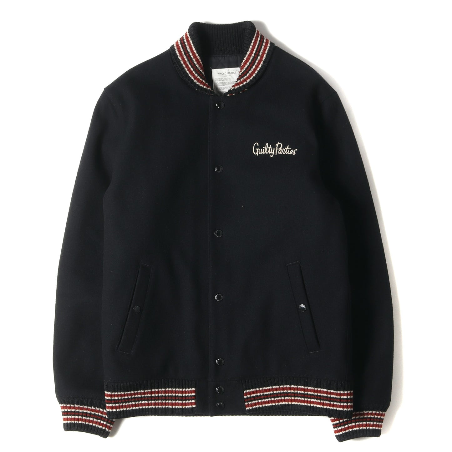 チェーン刺繍ロゴ メルトンウール スタジャン(Melton Stadium Jacket)