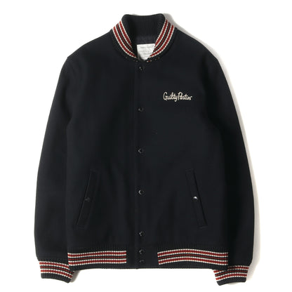 チェーン刺繍ロゴ メルトンウール スタジャン(Melton Stadium Jacket)