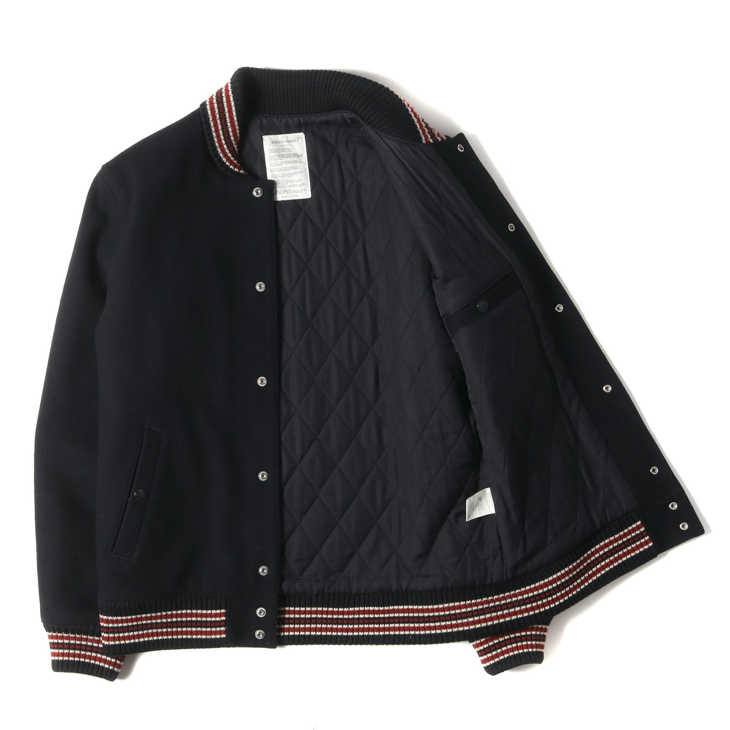 チェーン刺繍ロゴ メルトンウール スタジャン(Melton Stadium Jacket)