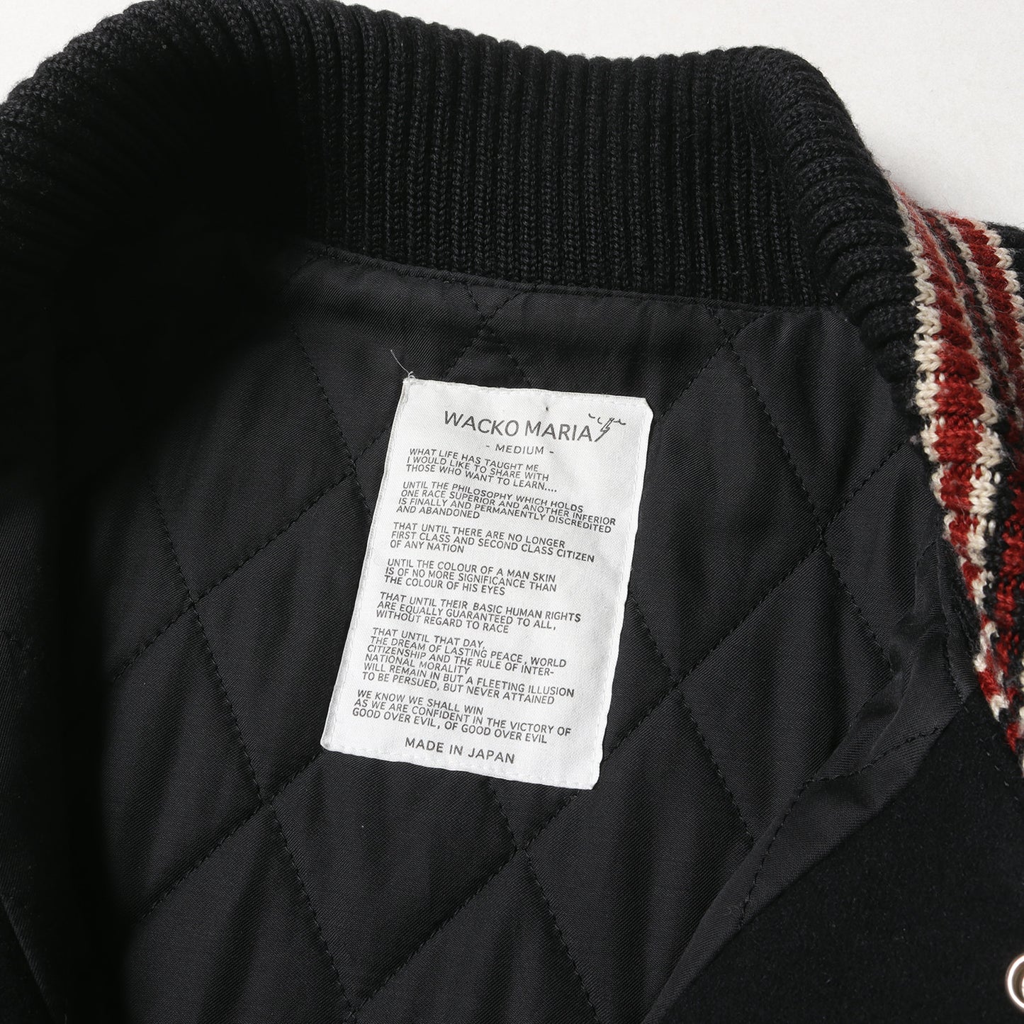 チェーン刺繍ロゴ メルトンウール スタジャン(Melton Stadium Jacket)