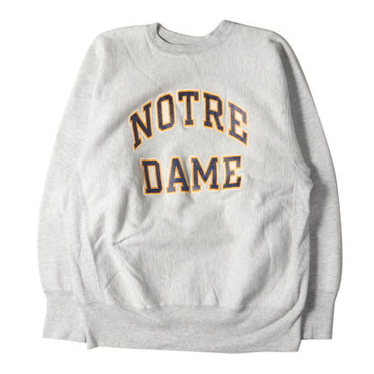 90s 刺繍タグ NOTREDAME リバースウィーブ カレッジ スウェット(USA製 / ノートルダム大学モデル)