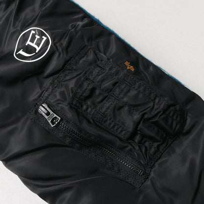 22AW ×fragment design ×ALPHA 袖 ノルディック柄ニット カスタム MA-1 フライトジャケット(NORDIC MA-1)
