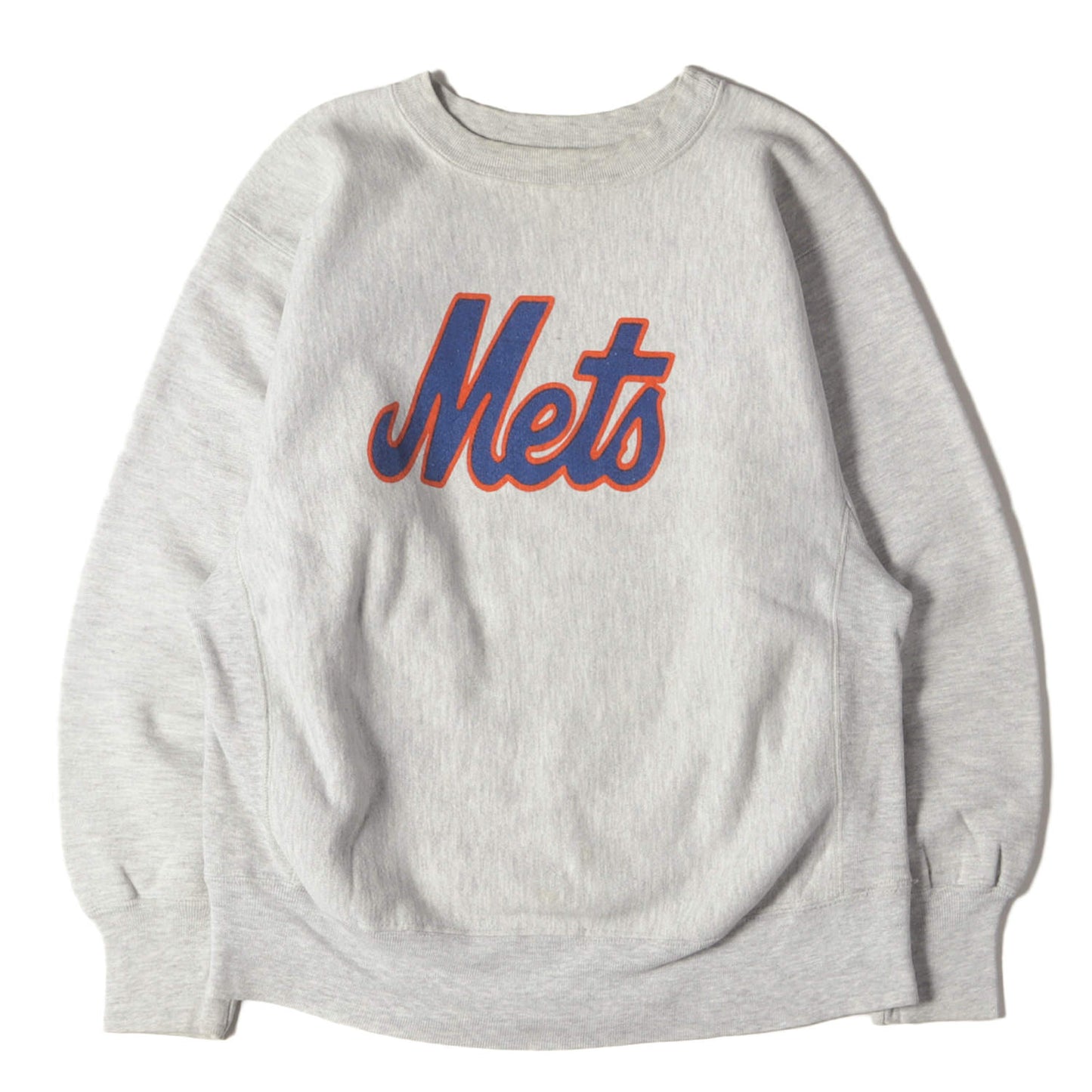 80s トリコタグ Mets ニューヨーク・メッツ リバースウィーブ スウェット / 希少個体 染み込みプリント