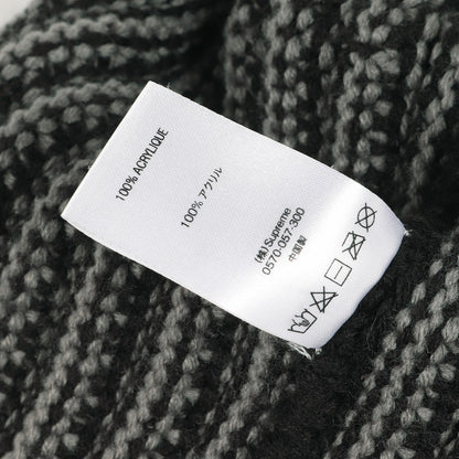 19AW コントラスト ストライプ ボンボン ニット ビーニー(Contrast Stripe Beanie)