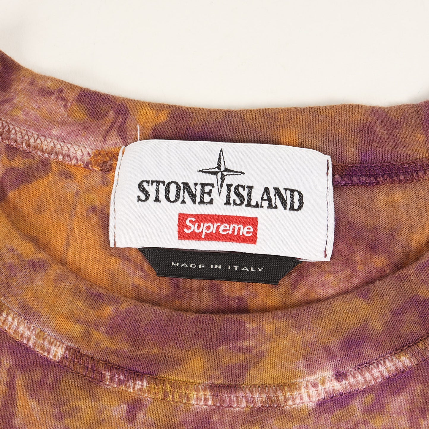 22AW ×STONE ISLAND ロゴ刺繍 ペイントカモ Tシャツ(Embroidered Logo S/S Top)